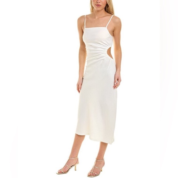 New Susana Monaco Ivory body con Sz XS Cutout Strap Solid Dress sugar white - Picture 11 of 13